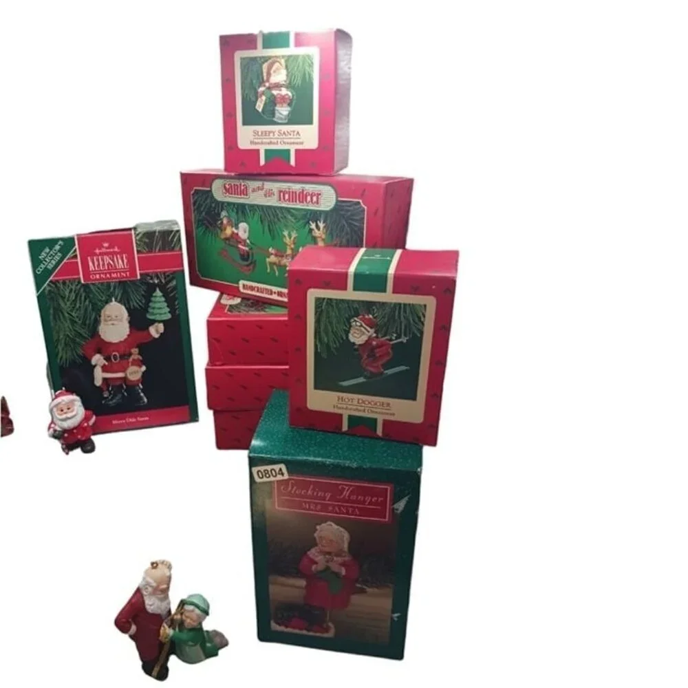 Hallmark keepsake lot of 19 santas clause ornament